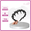 Băng đô quấn đính cườm màu đen - BĐ004