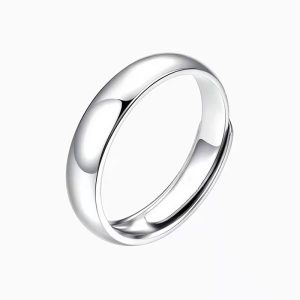 Nhẫn bạc trơn cho nam - NB001
