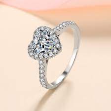 ảnh nhẫn bạc hình trái tim